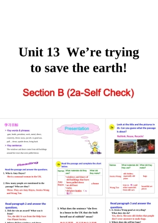 Unit 13 Section B (2a-Self Check)课件