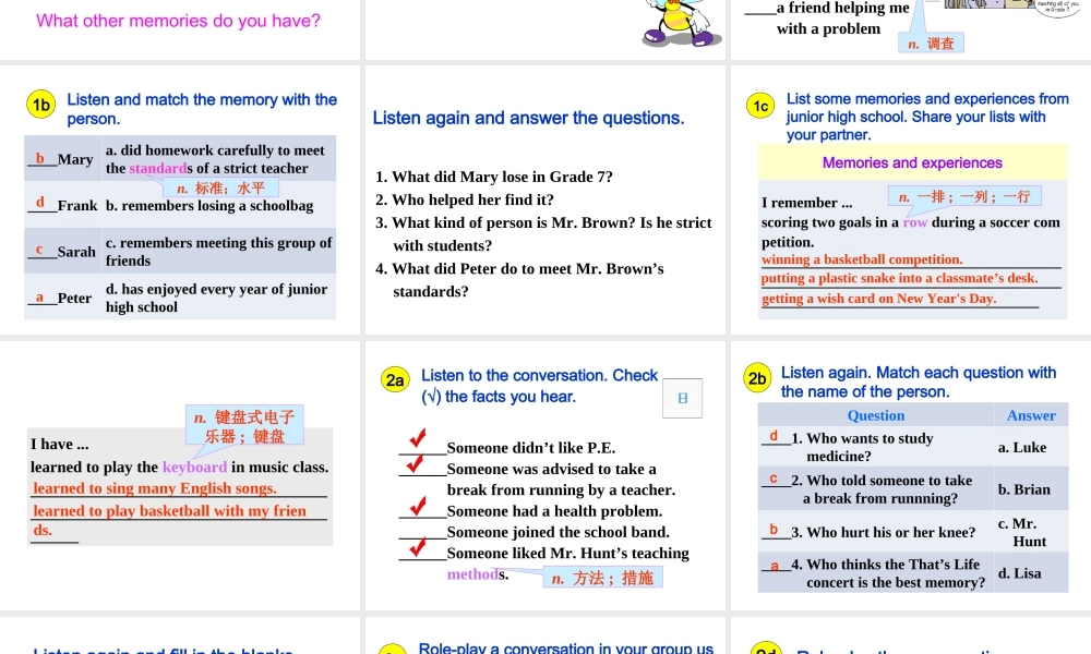 Unit 14 Section A (1a-2d)课件