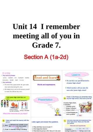 Unit 14 Section A (1a-2d)课件