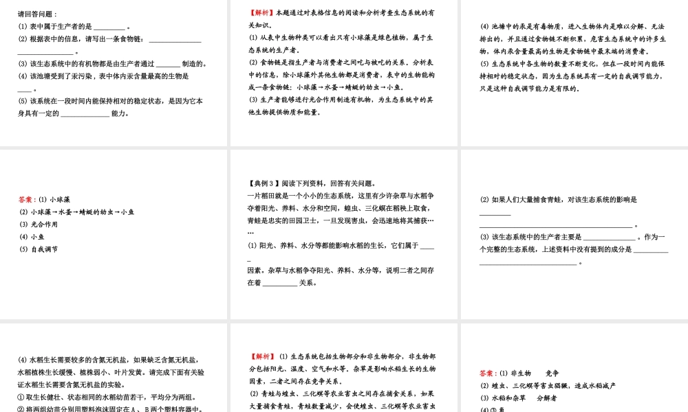 【全程复习方略】2013版中考生物 专题一 细胞、生物和环境配套课件 北师大版