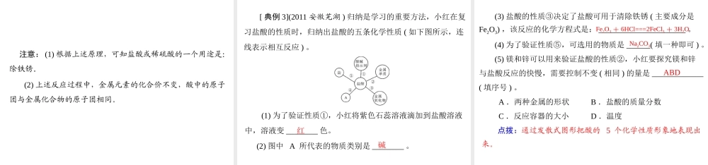 【优化课堂】2012年九年级化学 第十单元 课题1 第1课时 常见的酸