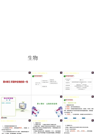 【中考复习方案】（淮安）2015中考生物教材梳理 第4单元 环境中生物的统一性课件