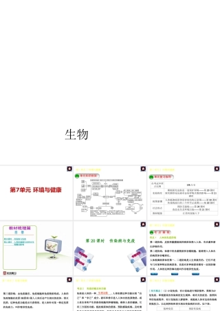 【中考复习方案】（淮安）2015中考生物教材梳理 第7单元 环境与健康课件