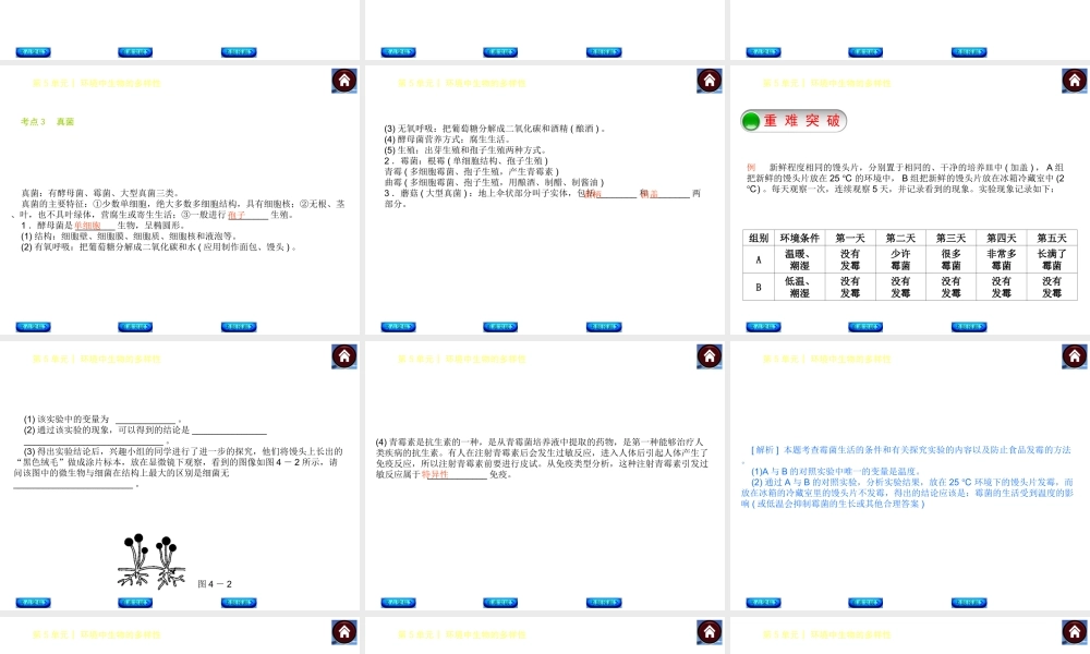 【中考复习方案】（淮安）2015中考生物总复习 第13课时 土壤里的生物课件