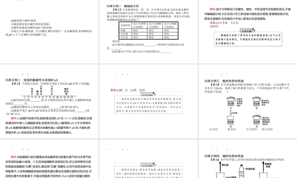 【优化设计】（福建专版）2015中考化学总复习 第十单元 酸和碱课件
