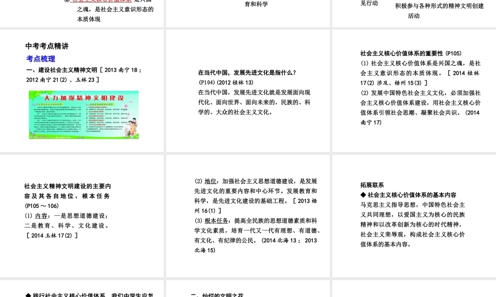 【中考面对面】广西2015届中考政治总复习 第一部分 教材知识梳理 九年级 第三单元 第八课 融入社会肩负使命课件（教材知识导航+中考考点精讲+备考试题精编） 新人教版