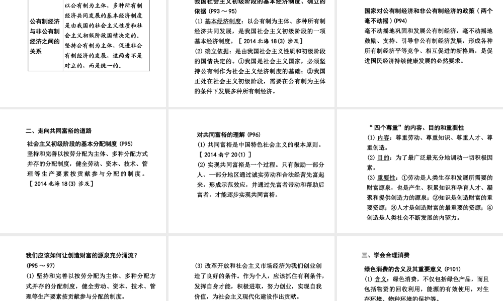 【中考面对面】广西2015届中考政治总复习 第一部分 教材知识梳理 九年级 第三单元 第七课 关注经济发展课件（教材知识导航+中考考点精讲+备考试题精编） 新人教版