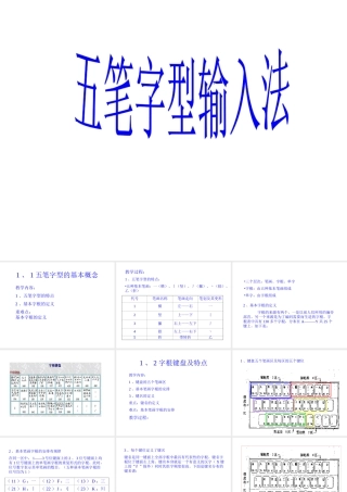 [初中信息技术]五笔字型输入法1PPT