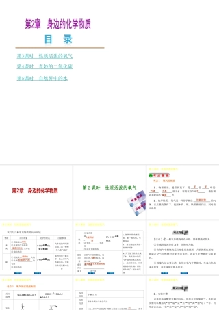 【中考复习方案】2015年中考化学 第2章 身边的化学物质课件 （新版）沪教版