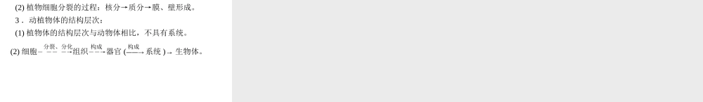 【中考风向标】2013年中考生物复习 动植物体的结构层次课件