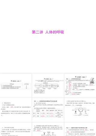 【中考风向标】2013年中考生物复习 人体的呼吸课件