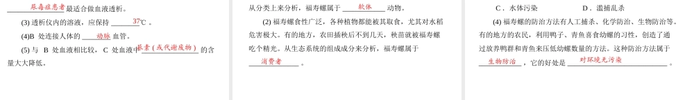 《金牌学案 风向标》广东省中考生物总复习 第二部分 专题四 材料分析题增分技巧课件 人教新课标版