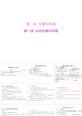 【中考风向标】2013年中考生物复习 认识生物与环境课件