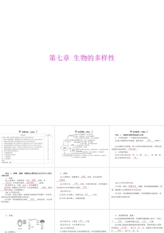 【中考风向标】2013年中考生物复习 生物的多样性课件