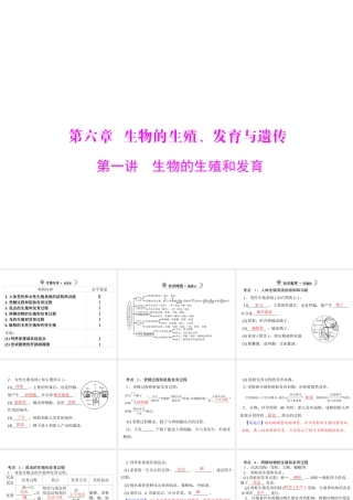 【中考风向标】2013年中考生物复习 生物的生殖和发育课件