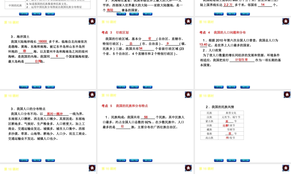 【中考复习方案】2015中考地理总复习 第5单元 从世界看中国和中国的自然地理课件 （新版）新人教版