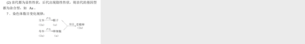 【中考风向标】2013年中考生物复习 生物的遗传和变异课件