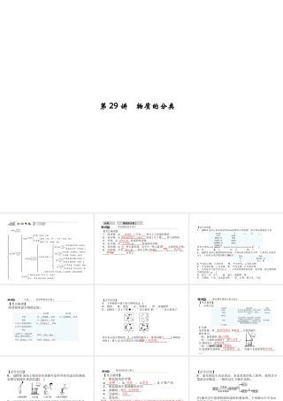 【中考试题研究】2015中考科学总复习 第29讲 物质的分类课件 浙教版