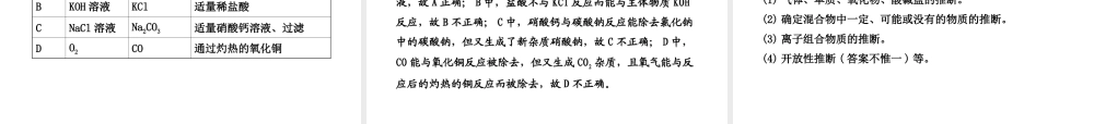 【冲刺中考】2013年中考化学专题复习 专项三 物质的检验、分离与推断课件（命题热点+综合检测）