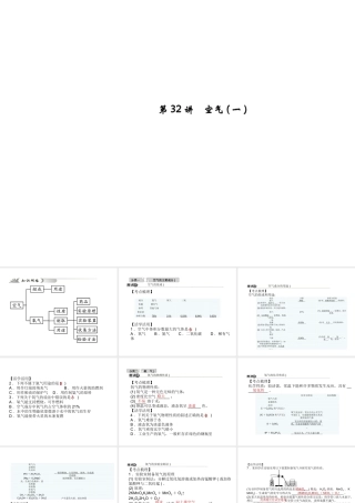 【中考试题研究】2015中考科学总复习 第32讲 空气（一）课件 浙教版