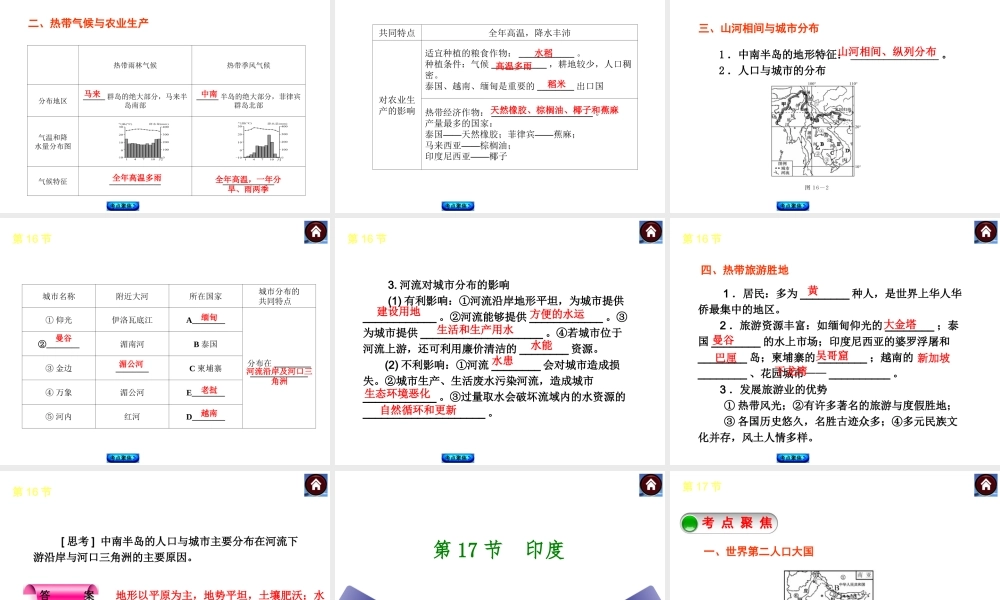 【中考复习方案】2015中考地理总复习 第六章 我们临近的地区和国家课件 新人教版