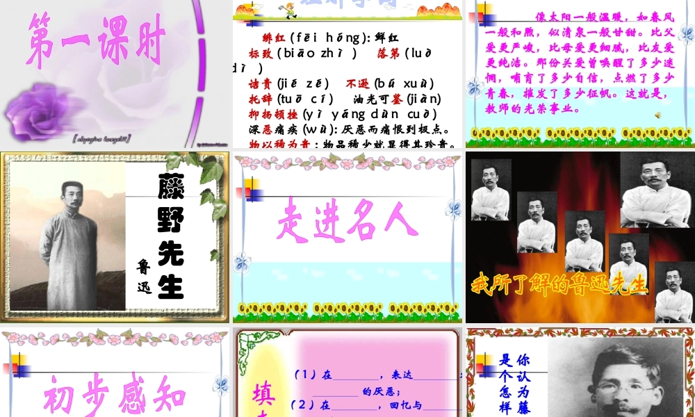 《藤野先生》（说课）