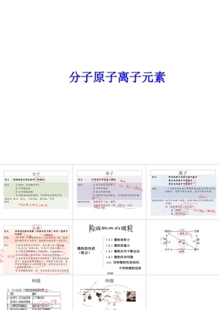【冲刺中考】2013中考化学难点突破专题13 分子原子离子元素课件