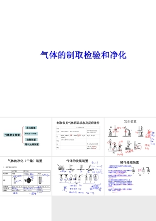 【冲刺中考】2013中考化学难点突破专题18 气体的制取、检验和净化课件