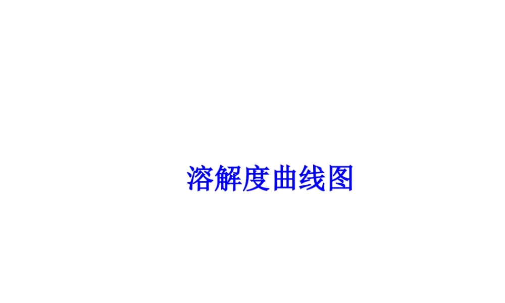 【冲刺中考】2013中考化学难点突破专题20 溶解度曲线图课件