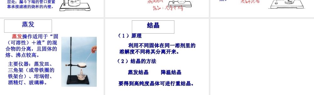 【冲刺中考】2013中考化学难点突破专题24 过滤与蒸发结晶课件