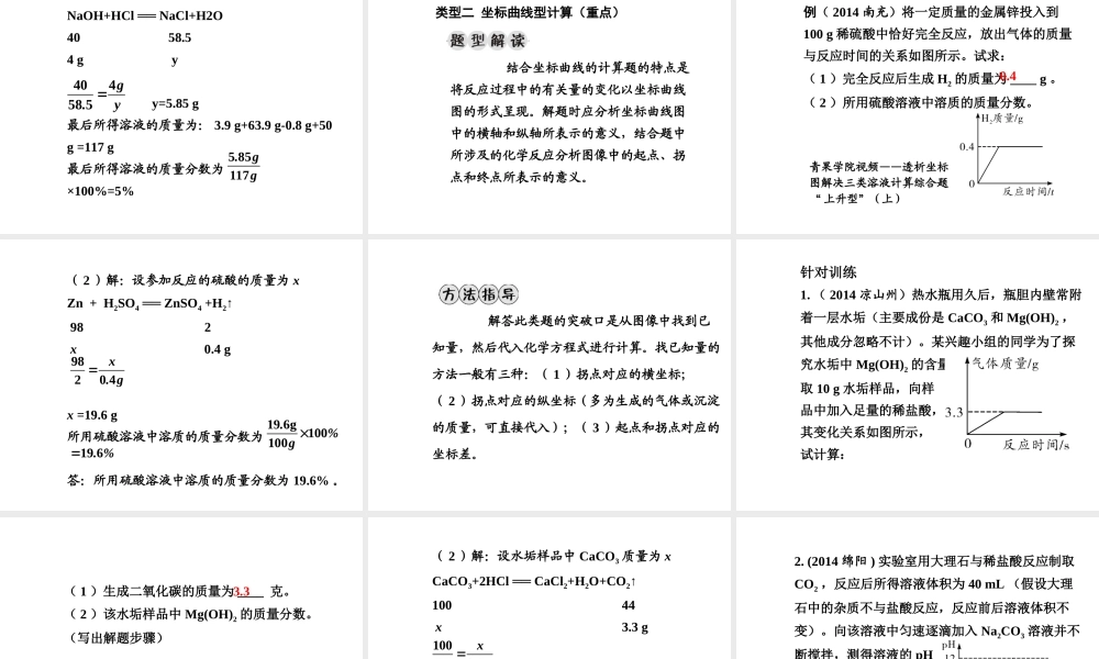 【中考试题研究】四川省2015届中考化学总复习 专题四 常见的化学计算课件