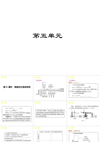 《中考复习方案》九年级科学 第31课时物质的分类和利用课件 浙教版