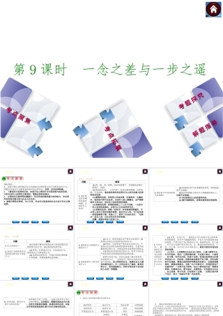 【中考复习方案】2015中考政治总复习 第9课时 一念之差与一步之遥课件 教科版