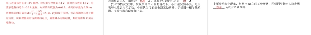 【中考面对面】浙江省2015中考科学总复习 第39讲 电学基本实验专题课件