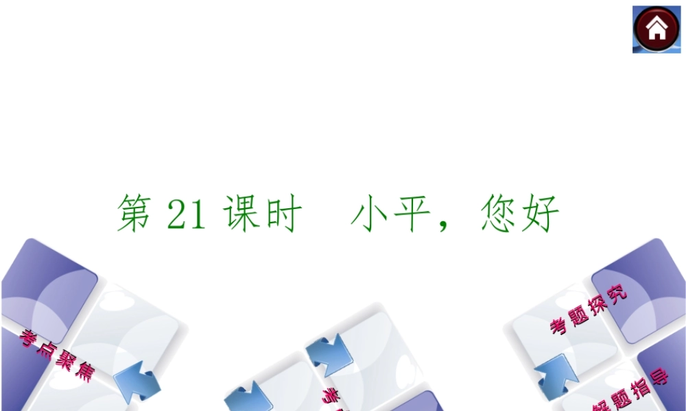 【中考复习方案】2015中考政治总复习 第21课时 小平，您好课件 教科版