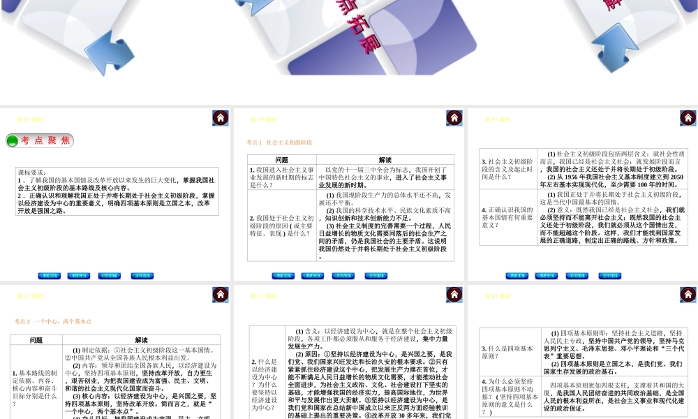 【中考复习方案】2015中考政治总复习 第21课时 小平，您好课件 教科版