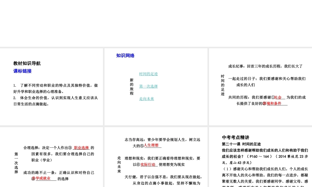 【中考试题研究】四川省2015届中考总复习 课时13 新的旅程课件