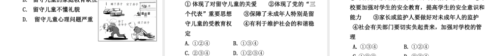 【中考试题研究】四川省2015届中考总复习 热点专题攻略八 关注未成年人健康成长课件