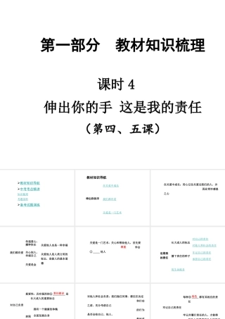 【贵州中考面对面】2015届中考政治总复习 知识梳理精讲 九全 第4-5课课件 人民版