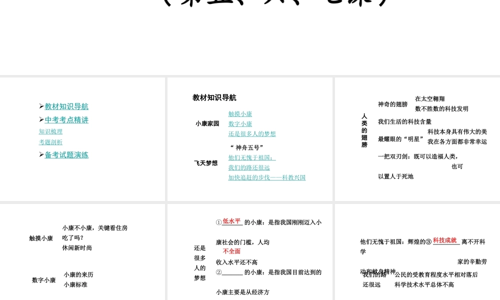 【贵州中考面对面】2015届中考政治总复习 知识梳理精讲 七下 第5-7课课件 人民版