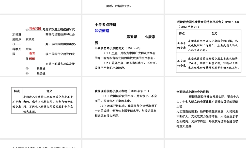 【贵州中考面对面】2015届中考政治总复习 知识梳理精讲 七下 第5-7课课件 人民版