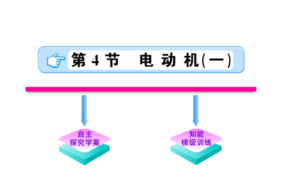 【金榜学案】2011版八年级科学下册  4.4.1《电动机》课件 浙教版