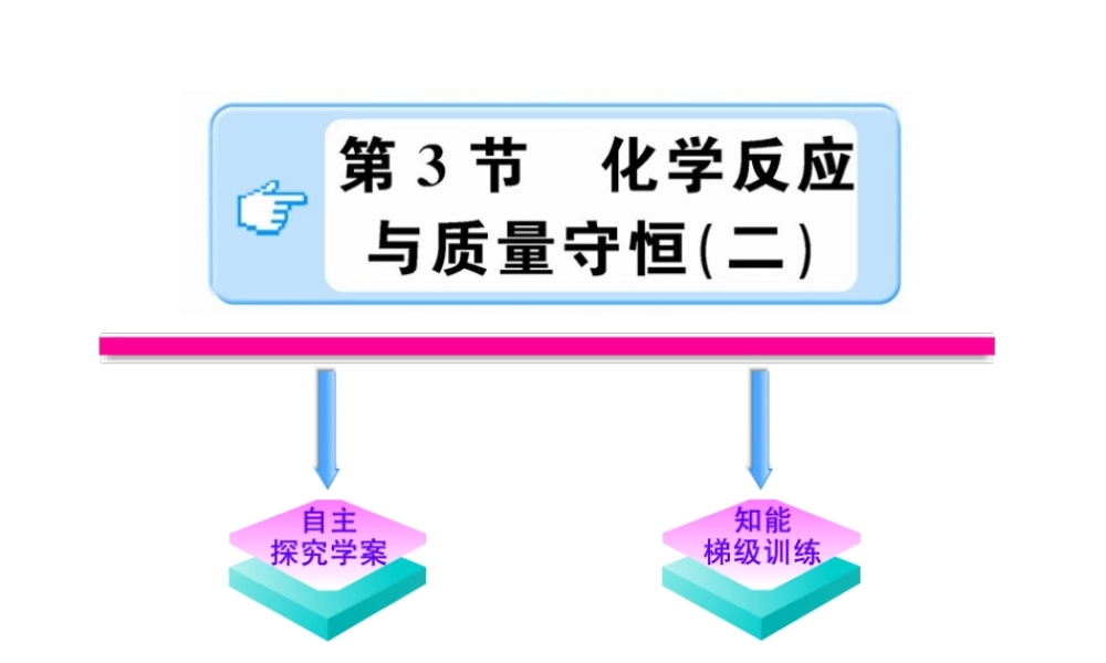 【金榜学案】2011版八年级科学下册 2.3.2《化学反应与质量守恒》课件 浙教版