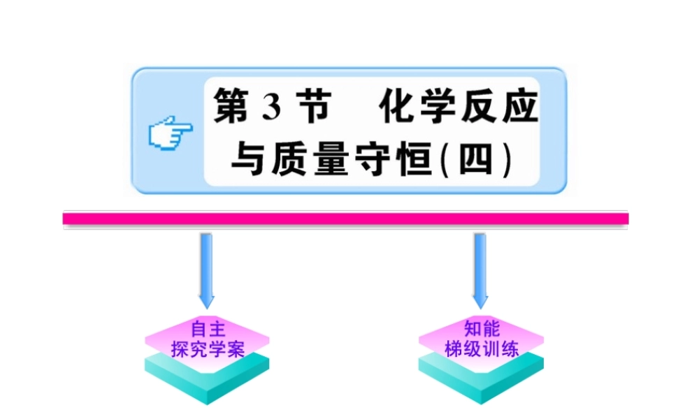【金榜学案】2011版八年级科学下册 2.3.4《化学反应与质量守恒》课件 浙教版