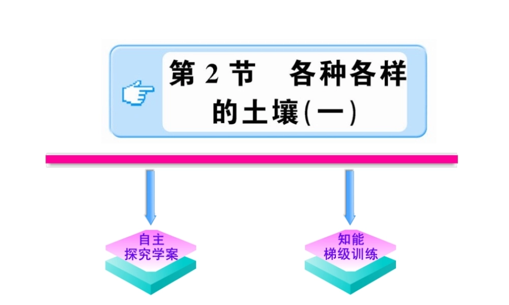【金榜学案】2011版八年级科学下册 3.2.1《各种各样的土壤》课件 浙教版