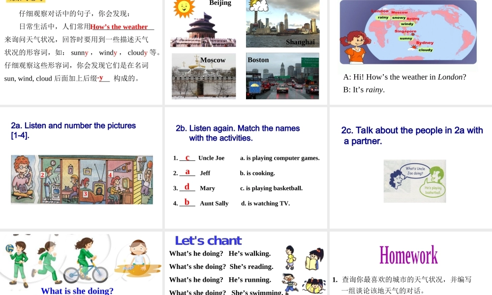 Unit 7 It’s raining Period 1课件2