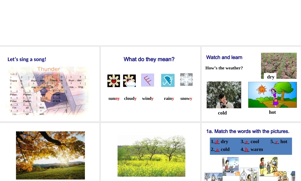 Unit 7 It’s raining Period 3课件