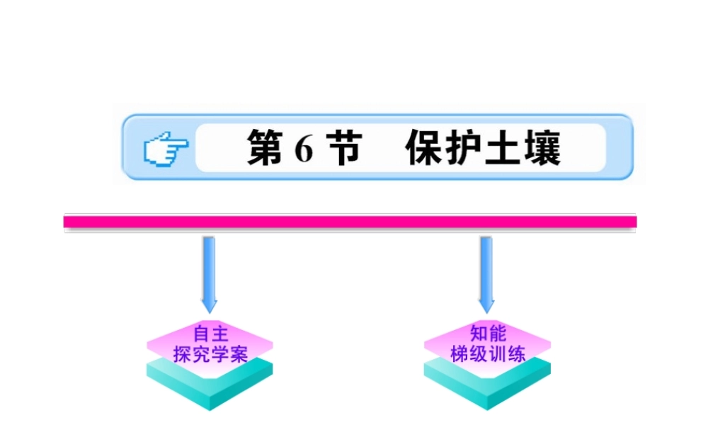 【金榜学案】2011版八年级科学下册 3.6《保护土壤》课件 浙教版