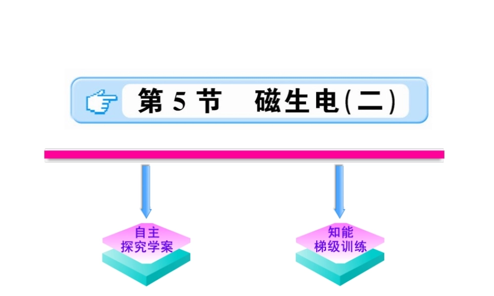 【金榜学案】2011版八年级科学下册 4.5.2《磁生电》课件 浙教版