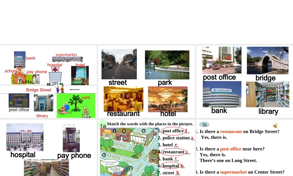 Unit 8 Is there a post office near here Period 1课件2
